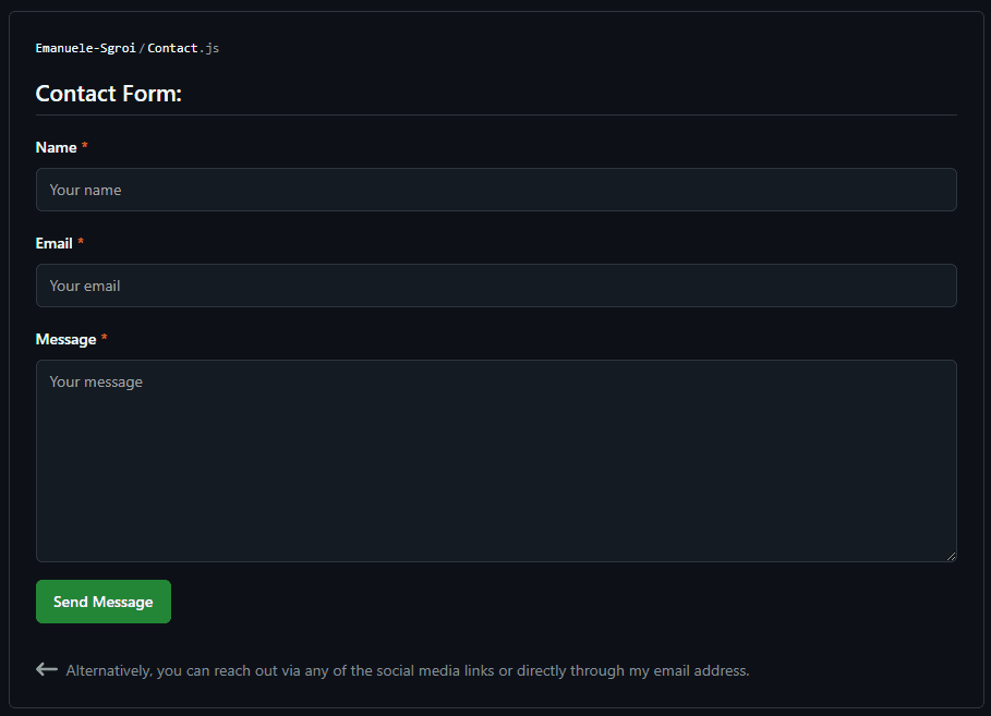 Emanuele Sgroi - About this website - Contacts