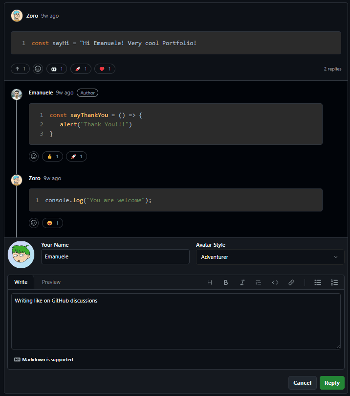 Emanuele Sgroi - About this website - Discussions