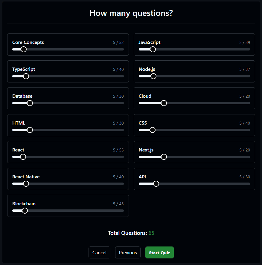 Emanuele Sgroi - About this website - Quiz Questions Number