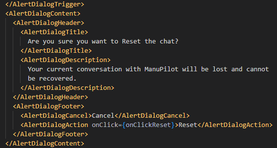 ShadCN UI framework example